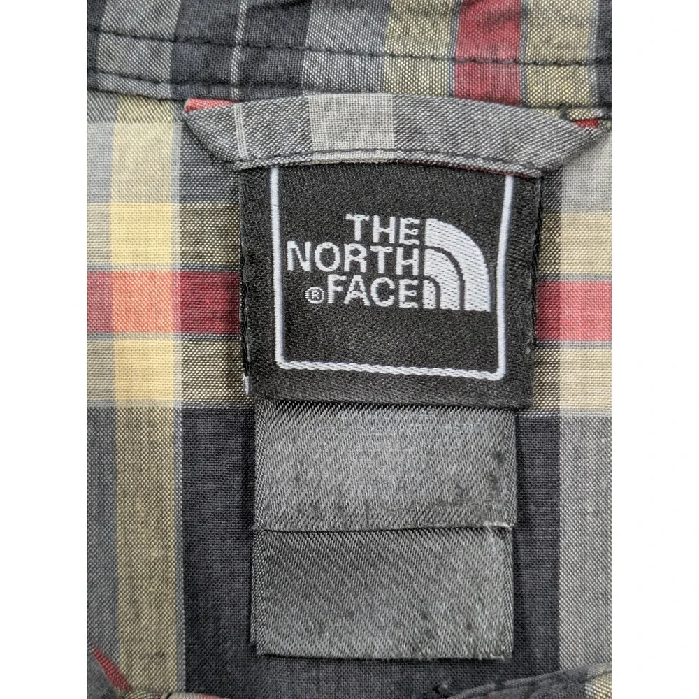 The North Face Shirt Mens Medium Multicolor Plaid Snap Front Short Sleeve Casual